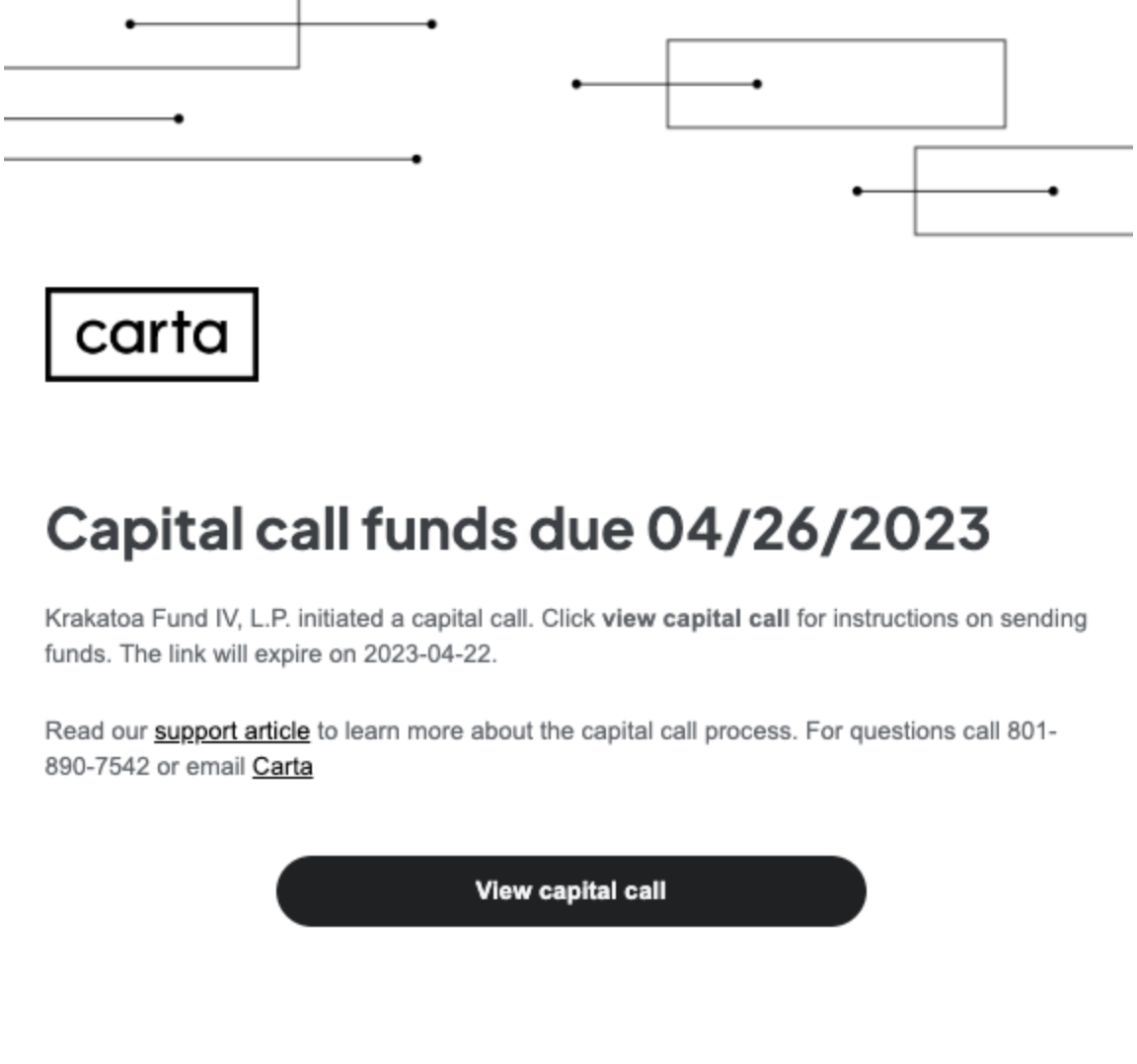 Completing a Capital Call